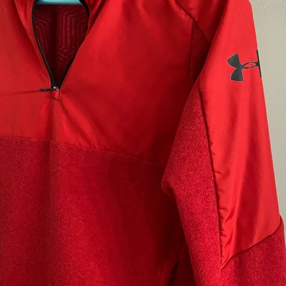 Red Youth Under Armour Jacket Size M - Picture 3 of 5